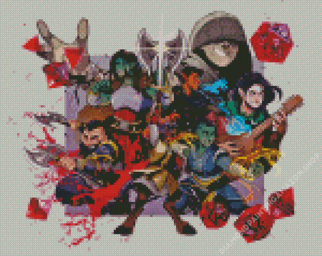 Dnd Party Illustration Diamond Painting