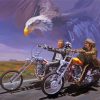 Eagle With Harley Davidson Art Diamond Painting