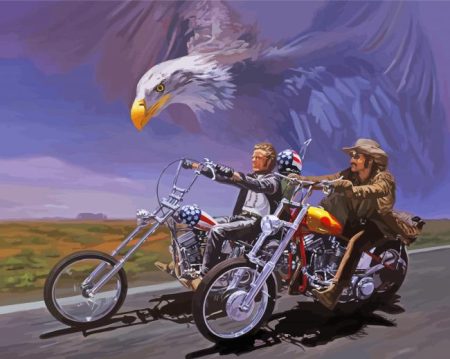 Eagle With Harley Davidson Art Diamond Painting