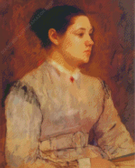 Edgar Degas Portrait Of A Young Woman Diamond Painting