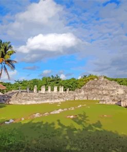 El Rey Archaeological Zone Cancun Diamond Painting