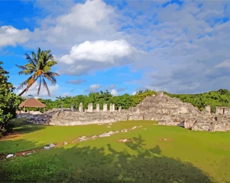 El Rey Archaeological Zone Cancun Diamond Painting