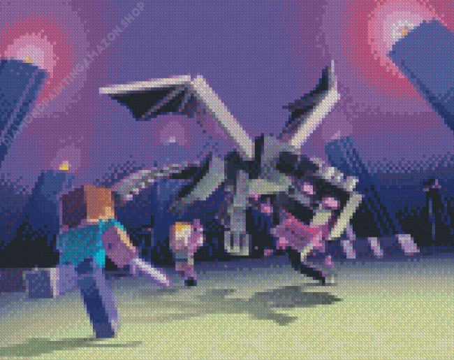 Ender Dragon Minecraft Diamond Painting