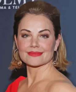 Erica Durance With Red Lipstick Diamond Painting