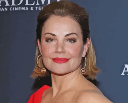 Erica Durance With Red Lipstick Diamond Painting