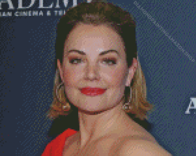 Erica Durance With Red Lipstick Diamond Painting