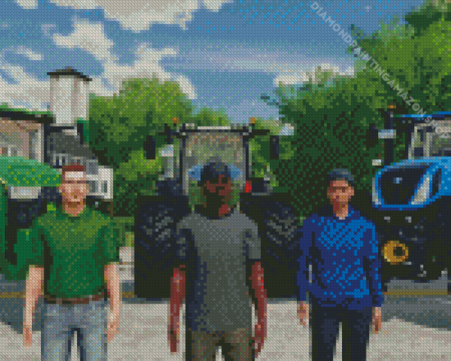 Farming Simulator Game Characters Diamond Painting