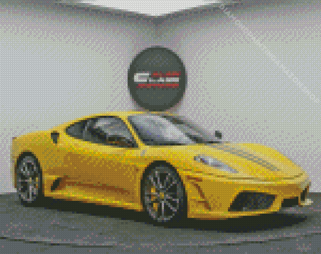 Ferrari F430 Yellow Car Diamond Painting