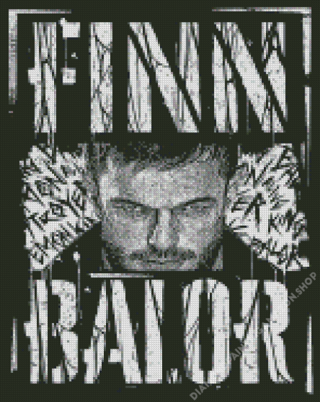 Finn Balor Black And White Poster Diamond Painting