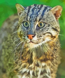 Fishing Cat Animal Diamond Painting