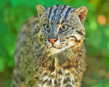 Fishing Cat Animal Diamond Painting