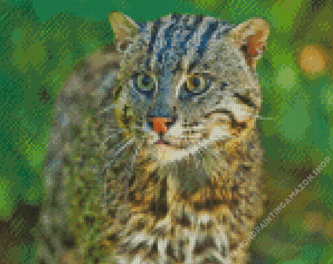 Fishing Cat Animal Diamond Painting