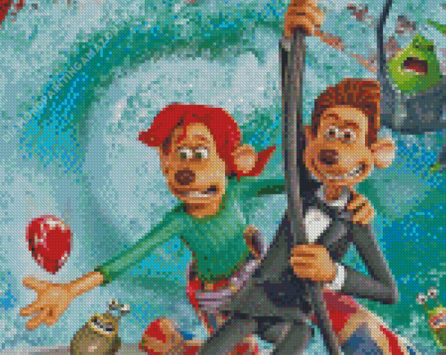 Flushed Away Characters Diamond Painting