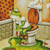 Frog Playing Golf Diamond Painting