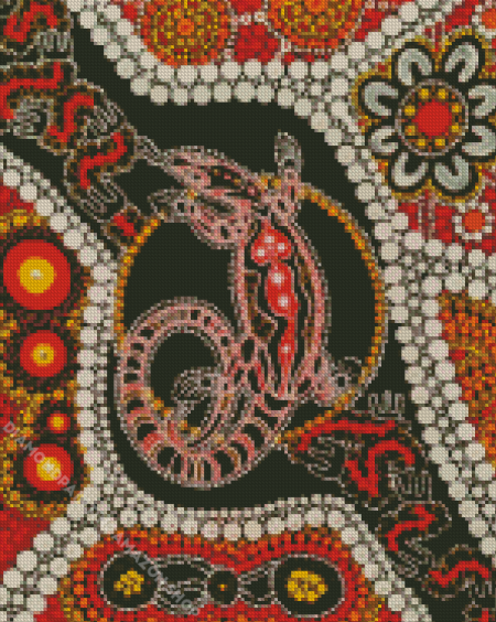 Goanna Aboriginal Arts Diamond Painting