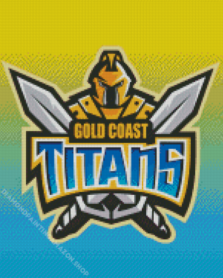 Gold Coast Titans Logo Diamond Painting