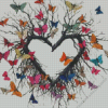 Heart Tree Butterflies Diamond Painting