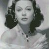 Hedy Lamarr Monochrome Diamond Painting