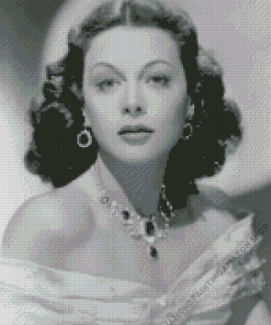 Hedy Lamarr Monochrome Diamond Painting