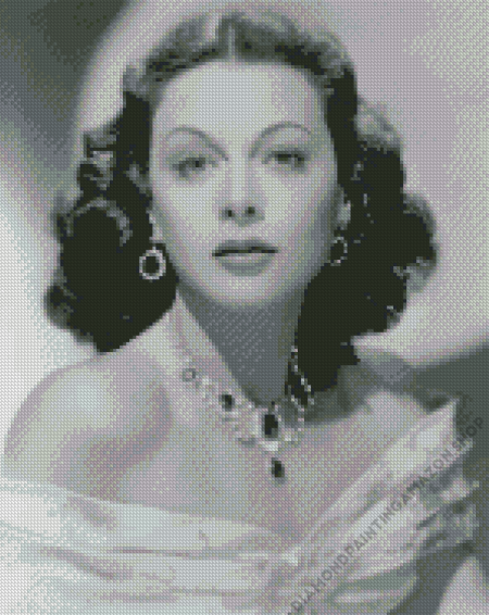 Hedy Lamarr Monochrome Diamond Painting