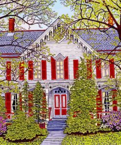 Historic House Garden Diamond Painting