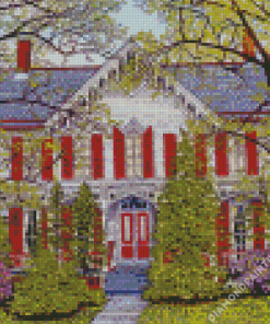 Historic House Garden Diamond Painting