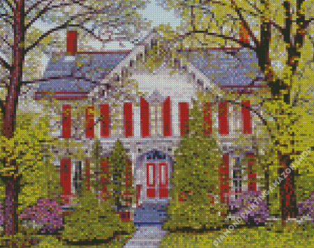 Historic House Garden Diamond Painting