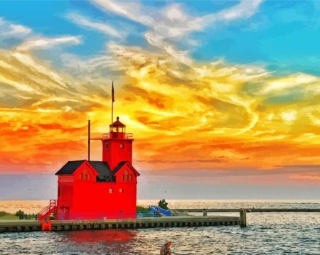 Holland Michigan Lighthouse Diamond Painting