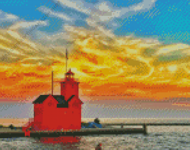 Holland Michigan Lighthouse Diamond Painting