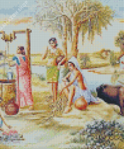 Indian Village Art Diamond Painting