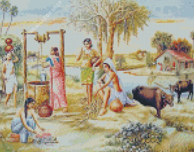 Indian Village Art Diamond Painting