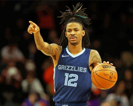 Ja Morant Grizzlies Basketball Team Diamond Painting