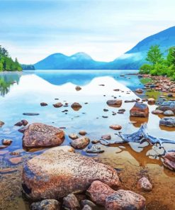 Jordan Pond Maine Landscape Diamond Painting