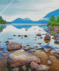 Jordan Pond Maine Landscape Diamond Painting