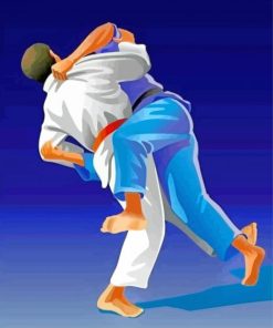 Judoka Illustration Diamond Painting