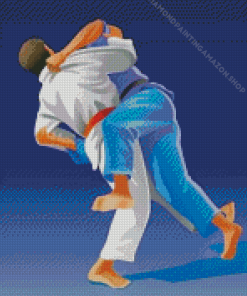 Judoka Illustration Diamond Painting