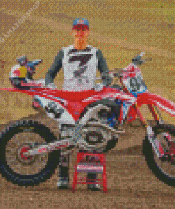 Ken Roczen Motorcycle Driver Diamond Painting