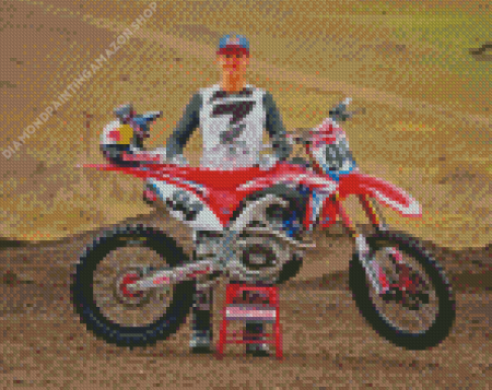 Ken Roczen Motorcycle Driver Diamond Painting