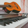 Keyboard And Guitar Instruments Diamond Painting