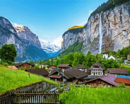 Lauterbrunnen Switzerland Diamond Painting