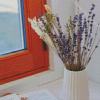 Lavender In Vases With Book Diamond Painting