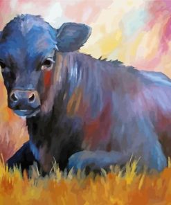 Little Black Cow Diamond Painting