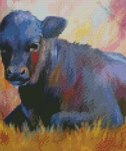 Little Black Cow Diamond Painting