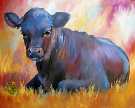 Little Black Cow Diamond Painting