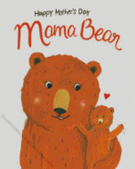Mama Bear Art Diamond Painting