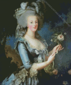 Marie Antoinette With A Rose Diamond Painting