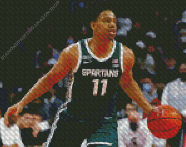 Michigan State Spartans Basketball Player Diamond Painting