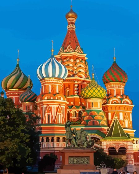 Moscow Saint Basils Cathedral Diamond Painting