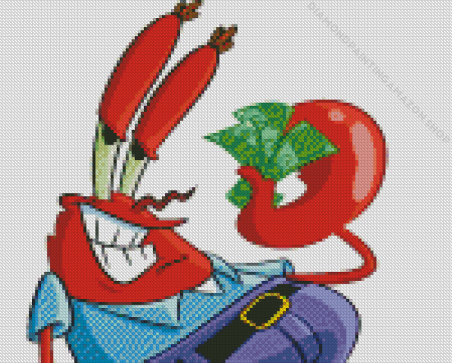 Mr Krabs Animation Character Diamond Painting