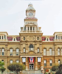 Muskingum County Courthouse In Zanesville Diamond Painting